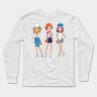 SET of fashion girls Long Sleeve T-Shirt